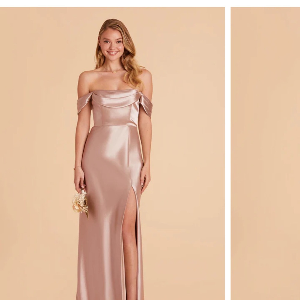 Birdy Grey Mia dress shiny satin taupe